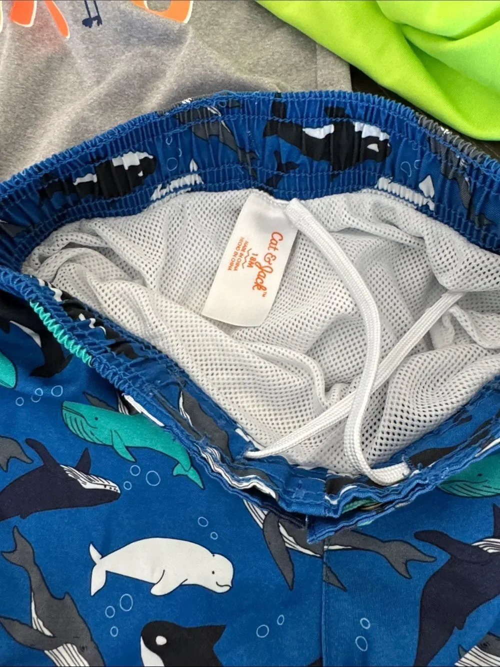 Cat & Jack Toddler Swim Set 18M-2T | Rash Guard Swim Trunks Pool Party Shirt 3 P
